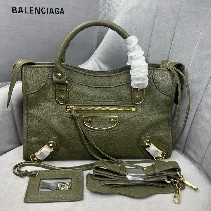 Balenciaga Motorcycle bag 598806 Gold buckle olive green